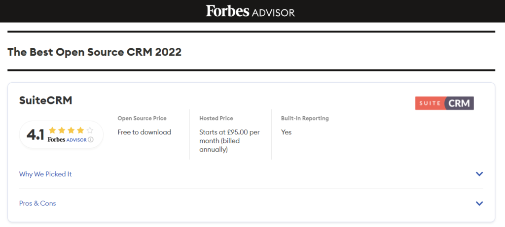 forbes suitecrm