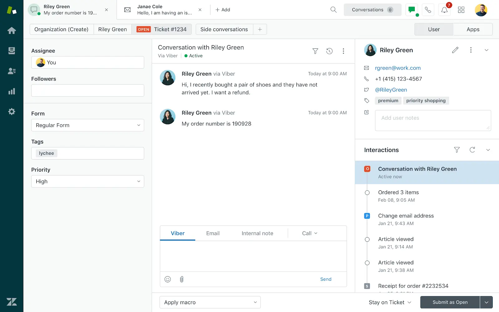 zendesk support