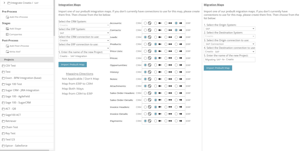 SAP businessone creatio integration